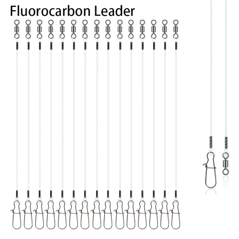 Ice Fishing Tip Up - 15 peças de Linha Fluorocarbono para