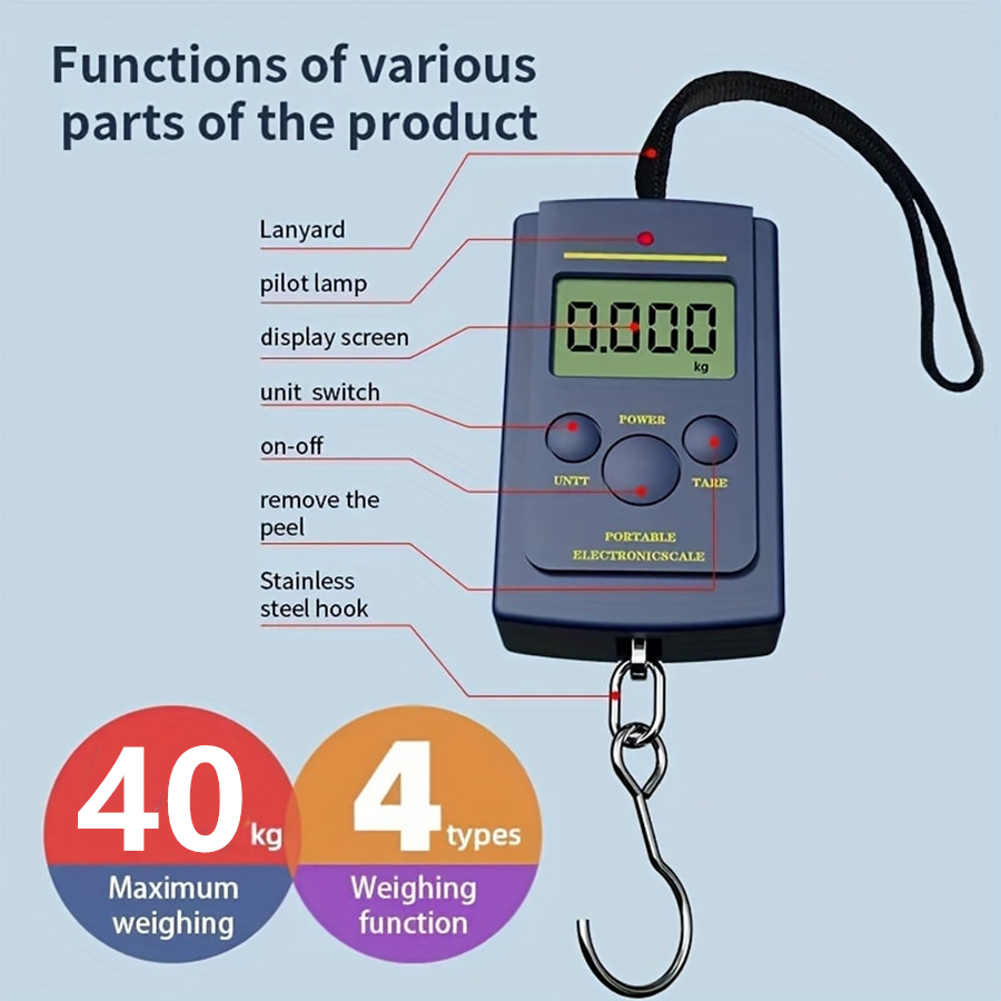 Fishing Equipment Carp - 40kg multifuncional mini eletrônico digital portátil