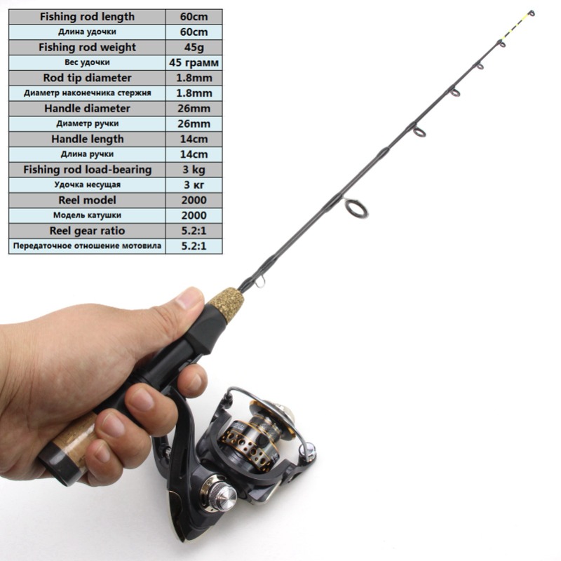 60cm 2 dicas haste carretel co - Ice Fishing Tip Up avaliação e preço