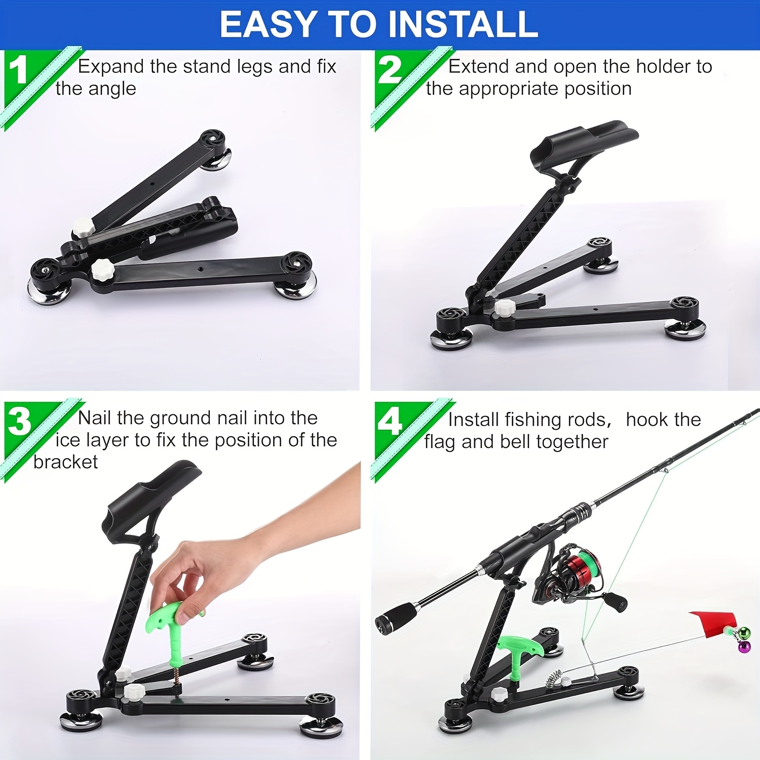 Suporte ajustável e dobrável p - Ice Fishing Tip Up avaliação e preço