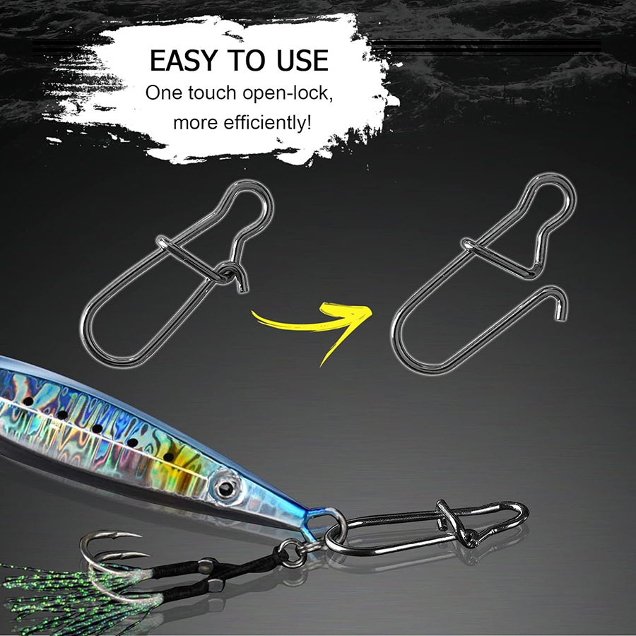 50 pçs crankbait snaps de aço  - Fishing Equipment Carp avaliação e preço