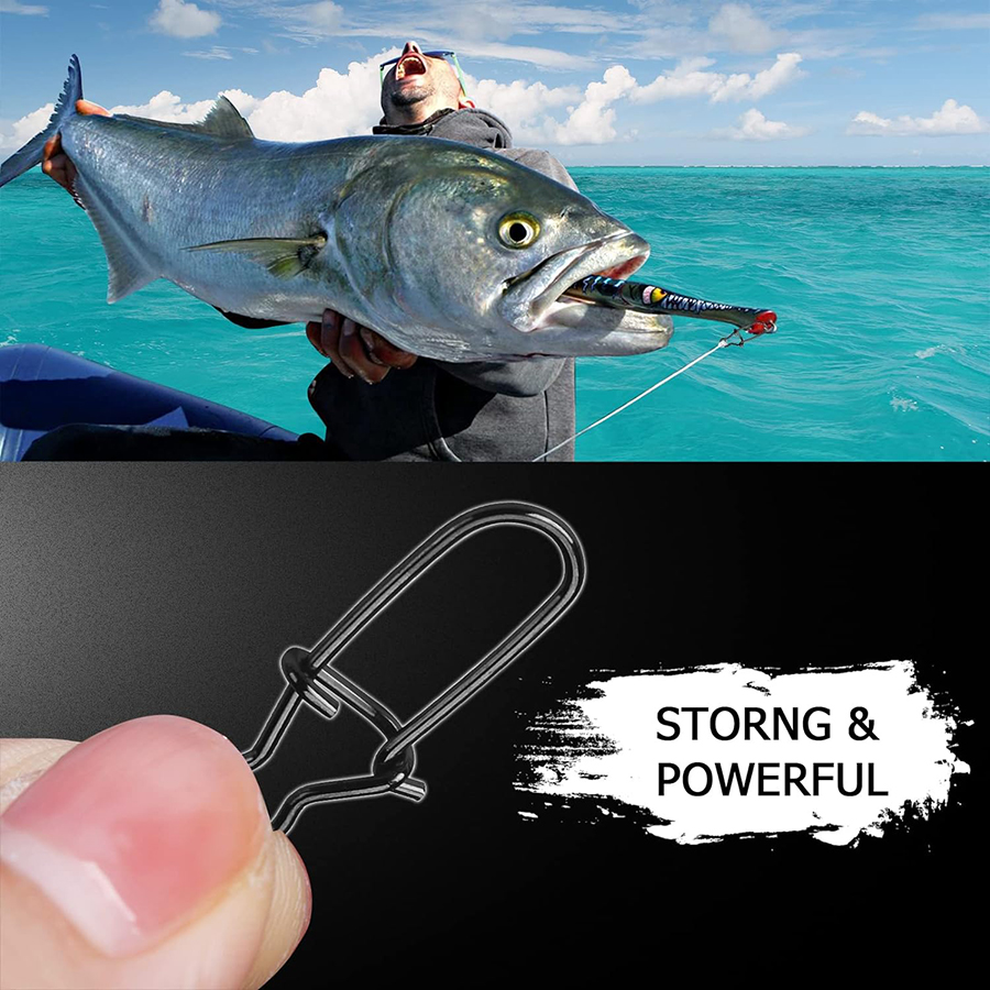 50 pçs crankbait snaps de aço  - Fishing Equipment Carp avaliação e preço